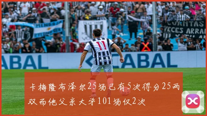 卡梅隆布泽尔25场已有5次得分25两双而他父亲大学101场仅2次